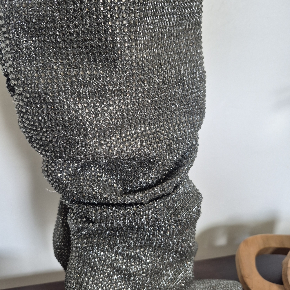 Elegant Silver Heeled Boots